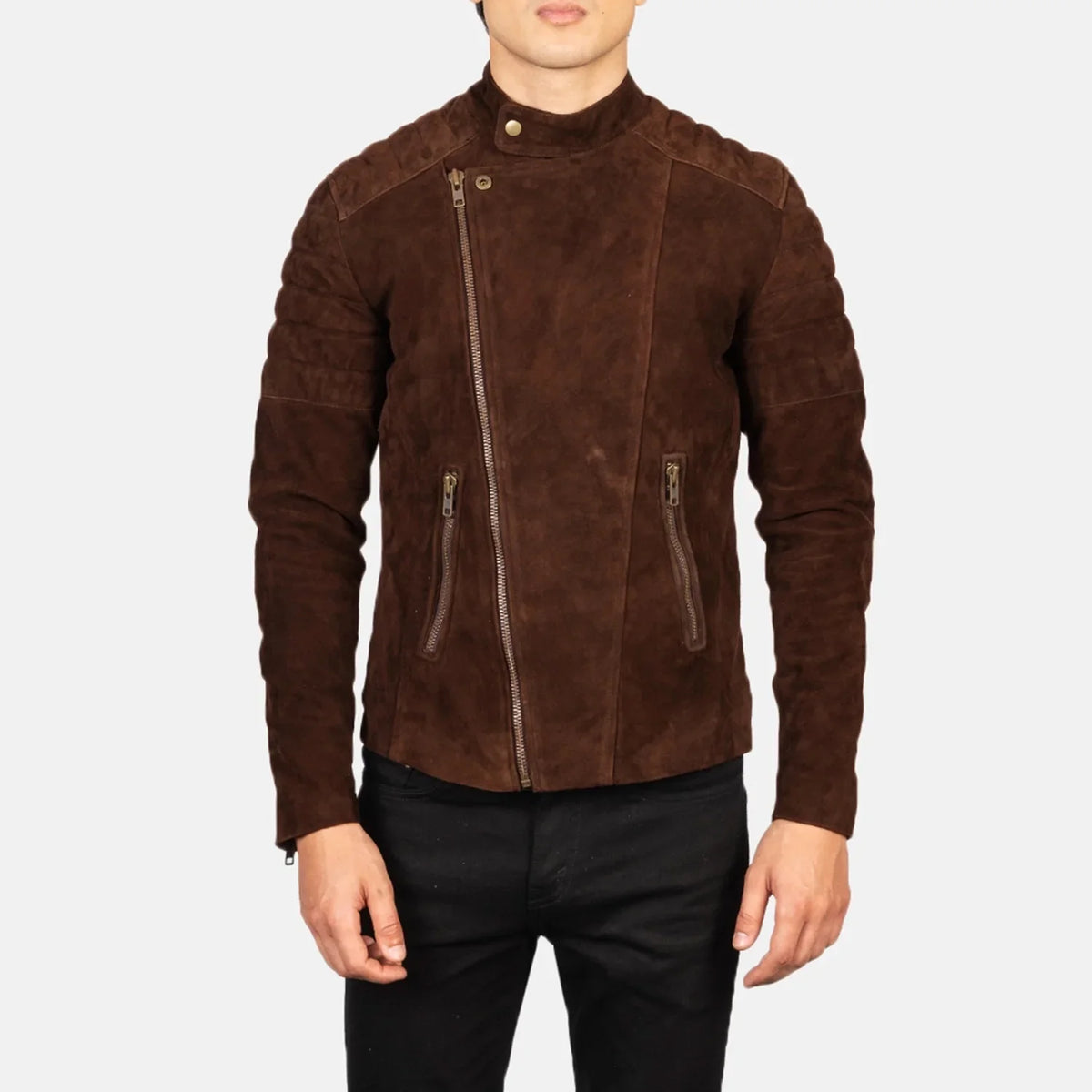 
Faisor Mokka Leder-Bikerjacke für Herren – alternate product view 4