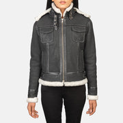 Fiona Hooded Lammfelljacke für Damen – Zusätzliche Produktansicht 4