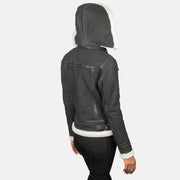 Fiona Hooded Lammfelljacke für Damen – Zusätzliche Produktansicht 5