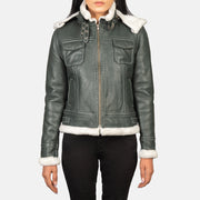 Fiona Hooded Lammfelljacke für Damen – Zusätzliche Produktansicht 1