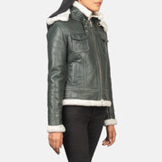 Fiona Hooded Lammfelljacke für Damen – Zusätzliche Produktansicht 4