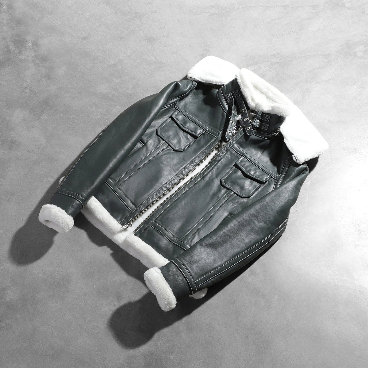 Fiona Hooded Lammfelljacke für Damen – Zusätzliche Produktansicht 7