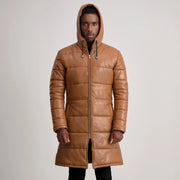 
Floyd Ledermantel Hellbraun Puffer Lederjacke für Herren – alternate product view 4
