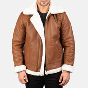 Francis B-3 Schwarz Leder-Bomberjacke für Herren – Zusätzliche Produktansicht 1