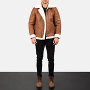 Francis B-3 Schwarz Leder-Bomberjacke für Herren – Zusätzliche Produktansicht 3