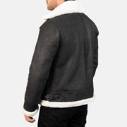 Francis B-3 Schwarz Leder-Bomberjacke für Herren – Zusätzliche Produktansicht 5