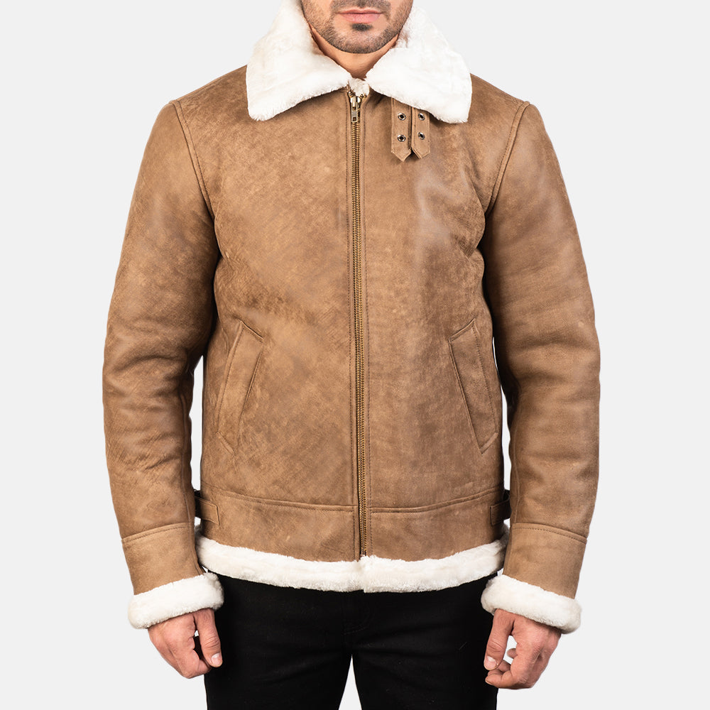 Francis B-3 Schwarz Leder-Bomberjacke für Herren – Zusätzliche Produktansicht 4