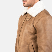 Francis B-3 Schwarz Leder-Bomberjacke für Herren – Zusätzliche Produktansicht 6