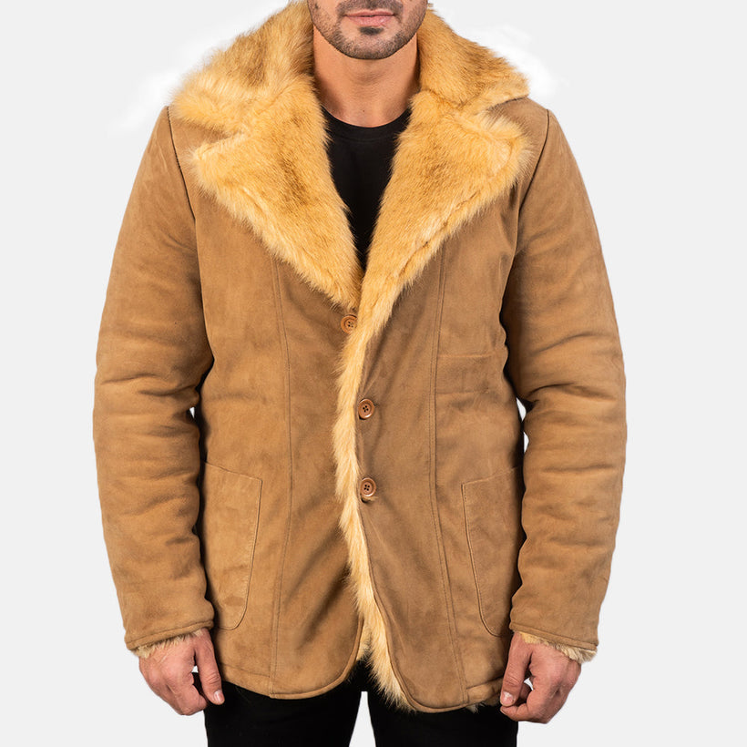 Furlong Ledermantel Beige Ledermantel für Herren