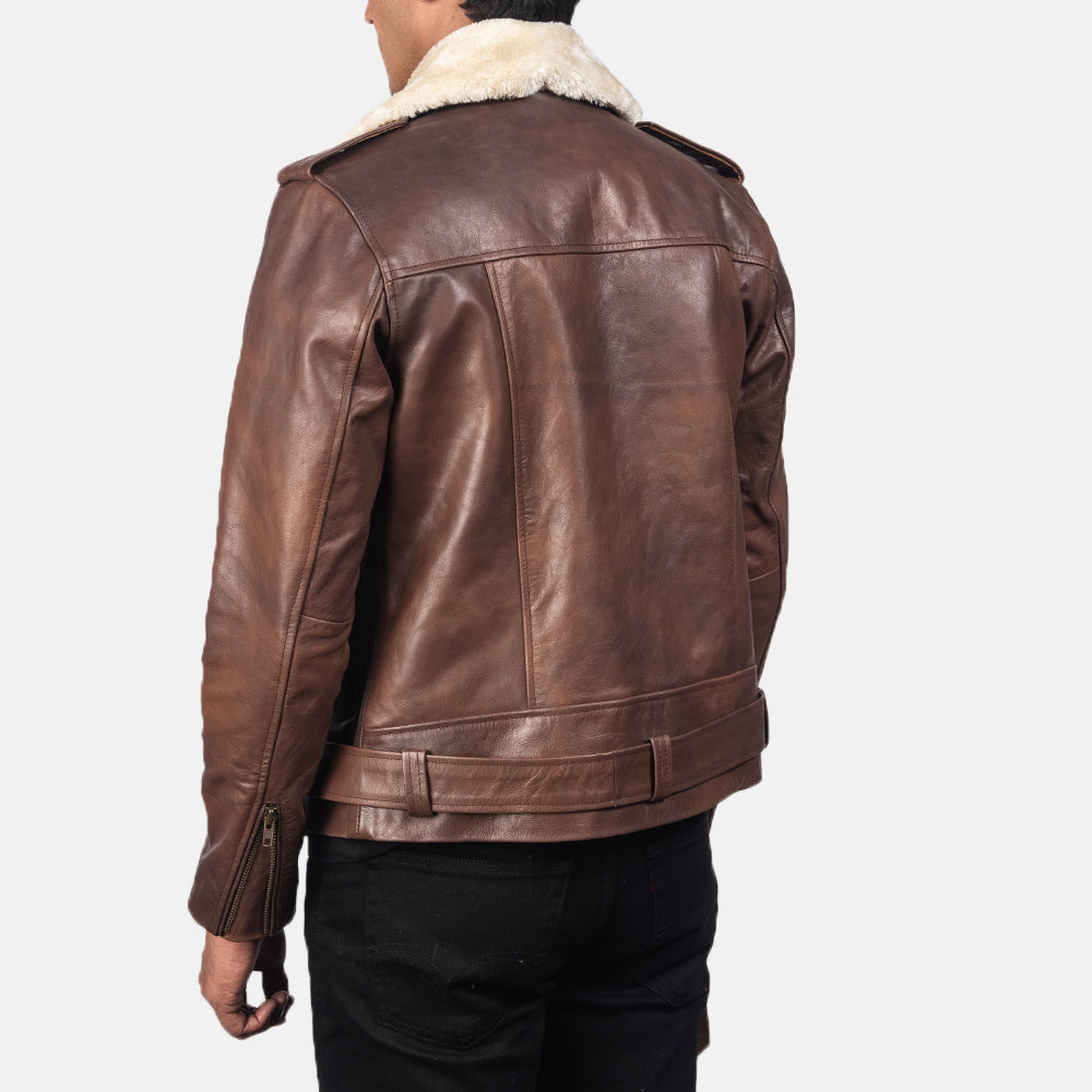 Furton Leder-Bikerjacke für Herren – Zusätzliche Produktansicht 5