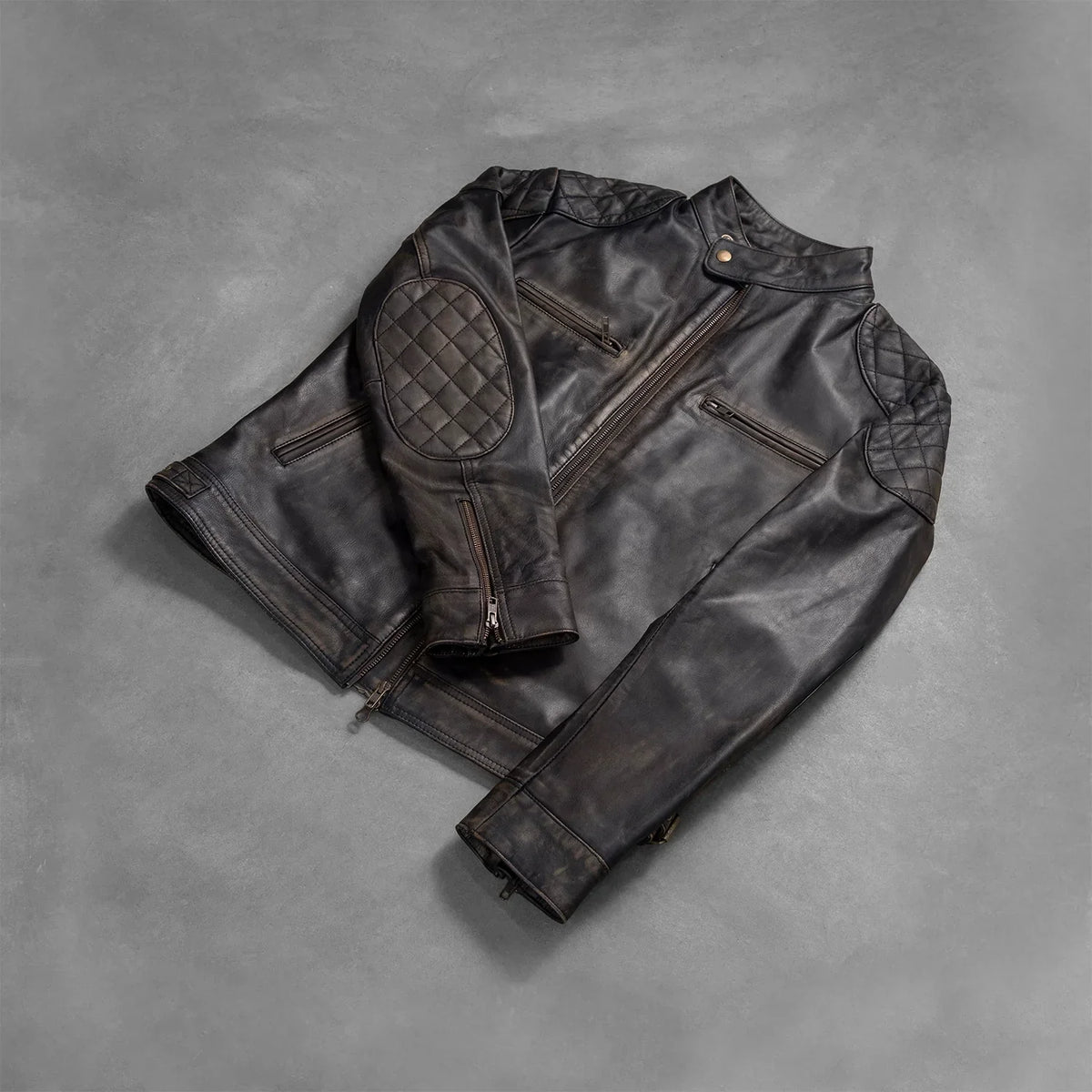 
Gatsby Vintage-Braun Lederjacke für Herren - Natural Daylight Drape
