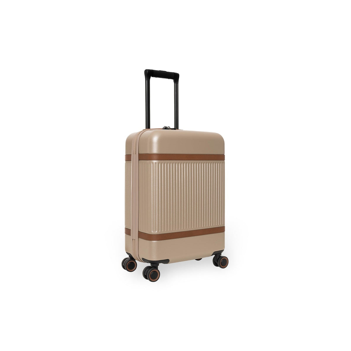 Hand Luggage Suitcase Zuna für Damen in Classic 100% Full-Grain Leather - Vorderansicht &amp; maßgeschneiderte Silhouette | Online Kaufen