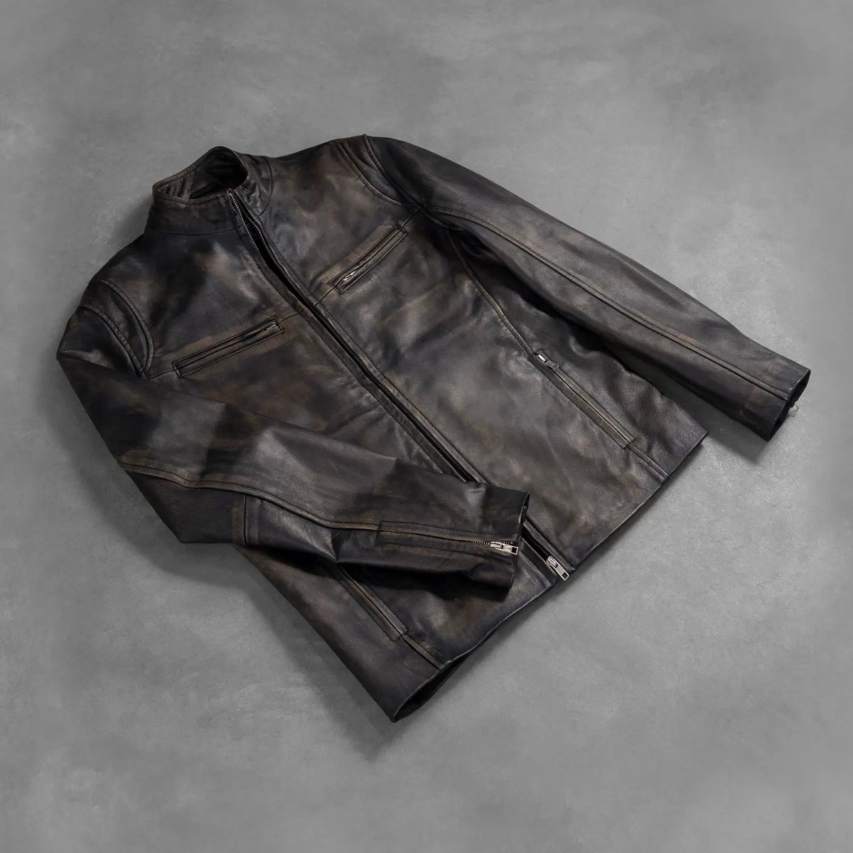 Ionic Leder-Bikerjacke für Herren – Zusätzliche Produktansicht 7
