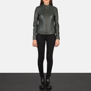 Kelsee Leather Biker Jacket – alternate product view 3