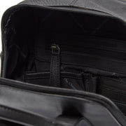 Bellary Full-Grain Leather Backpack für Damen - Structured Side Profile Showing Gusset Depth &amp; Expansion Capacity