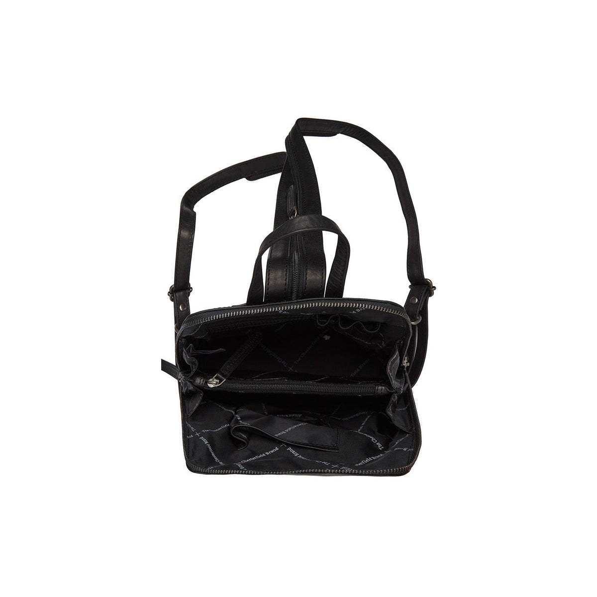 Claire Full-Grain Leather Backpack für Damen - Structured Side Profile Showing Gusset Depth &amp; Expansion Capacity