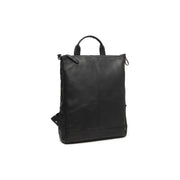 Manchester Full-Grain Leather Backpack für Damen - Structured Side Profile Showing Gusset Depth &amp; Expansion Capacity