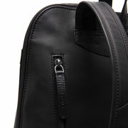 Tigris Full-Grain Leather Backpack für Damen - Structured Side Profile Showing Gusset Depth &amp; Expansion Capacity