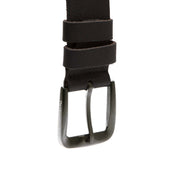 
Copper Vollnarbenleder Belt für Herren - Strukturierte Seitenansicht mit Faltentiefe & Erweiterungsvolumen