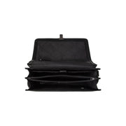 
Solid Antique Brass Hardware & Heavy-Duty Dual Zipper Detail on Glenwood Vollnarbenleder Briefcase für Herren