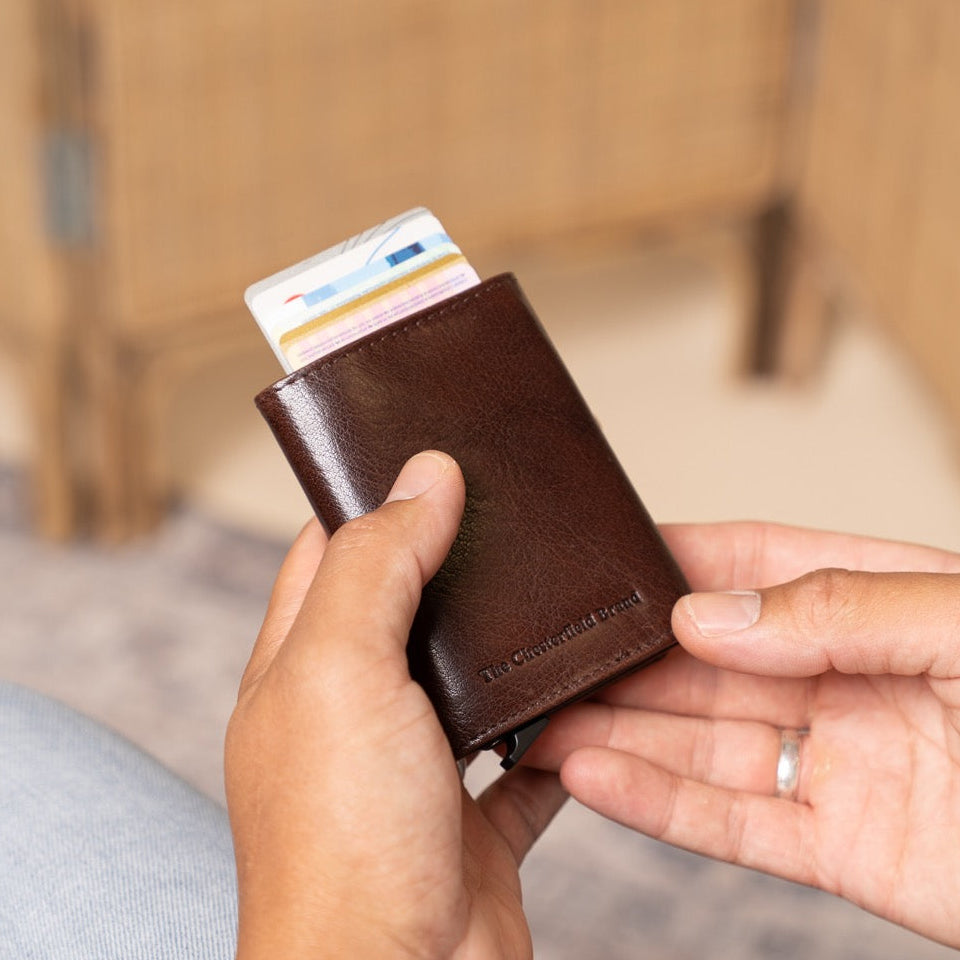 Paris Full-Grain Leather Card Holder für Damen – Zusätzliche Produktansicht 2