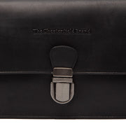 Lucca Full-Grain Leather Crossbody Bag für Damen - Structured Side Profile Showing Gusset Depth &amp; Expansion Capacity