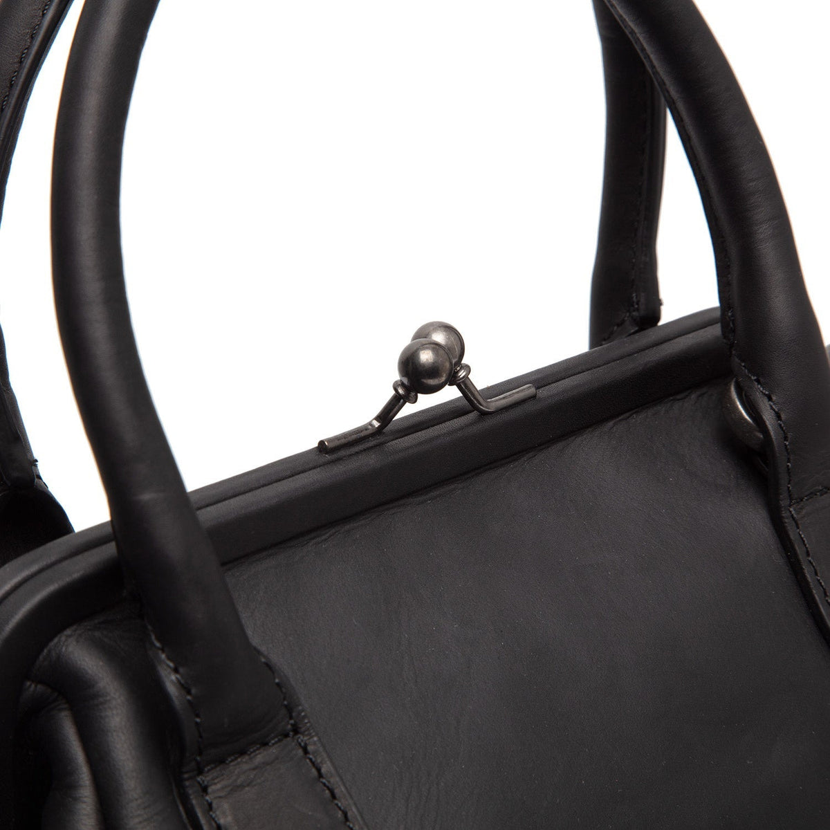
Chili Vollnarbenleder-Handtasche - Rückansicht mit passgenauen Schultern & sauberem Saum