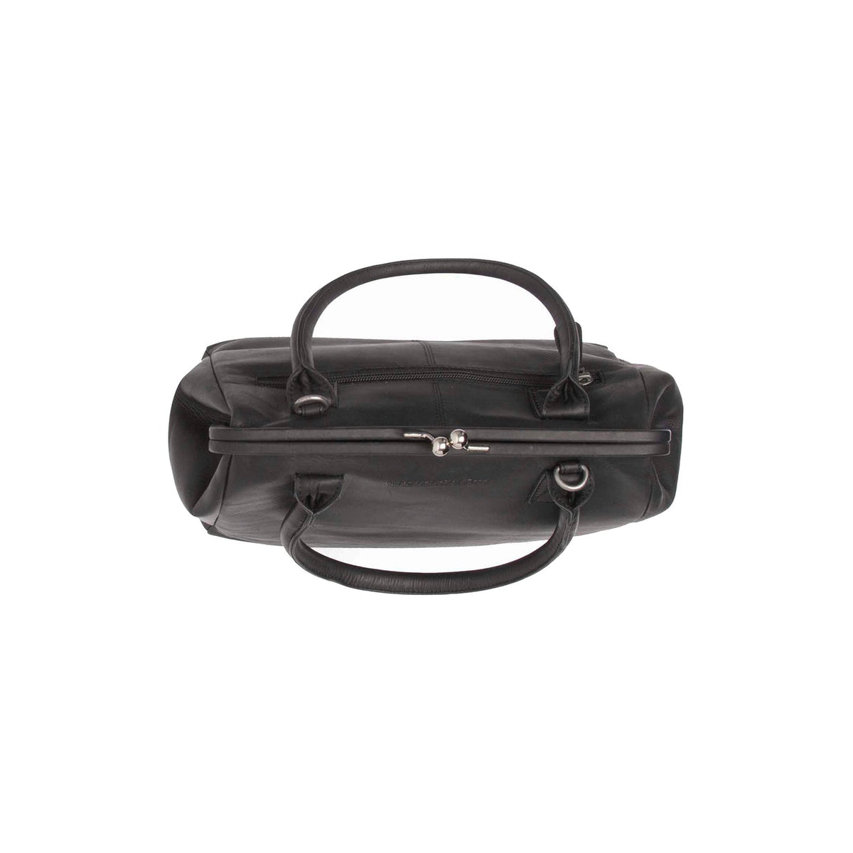 
Detailansicht of Classic Collar & Heavy-Duty Zipper Hardware on Dorin Vollnarbenleder-Handtasche