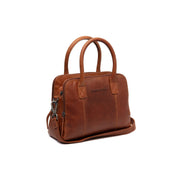 Tailored Rib Cuffs &amp; Hem Craftsmanship Construction Detail on Ezra Full-Grain Leather Handbag für Damen