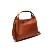 Tailored Rib Cuffs &amp; Hem Craftsmanship Construction Detail on Fioline Full-Grain Leather Handbag für Damen
