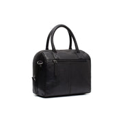 Styled Fit Perspective of Langton Full-Grain Leather Handbag für Damen on Model - Natural Daylight Drape