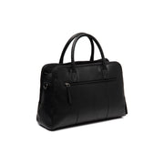 Tailored Rib Cuffs &amp; Hem Craftsmanship Construction Detail on Layton Full-Grain Leather Handbag für Damen