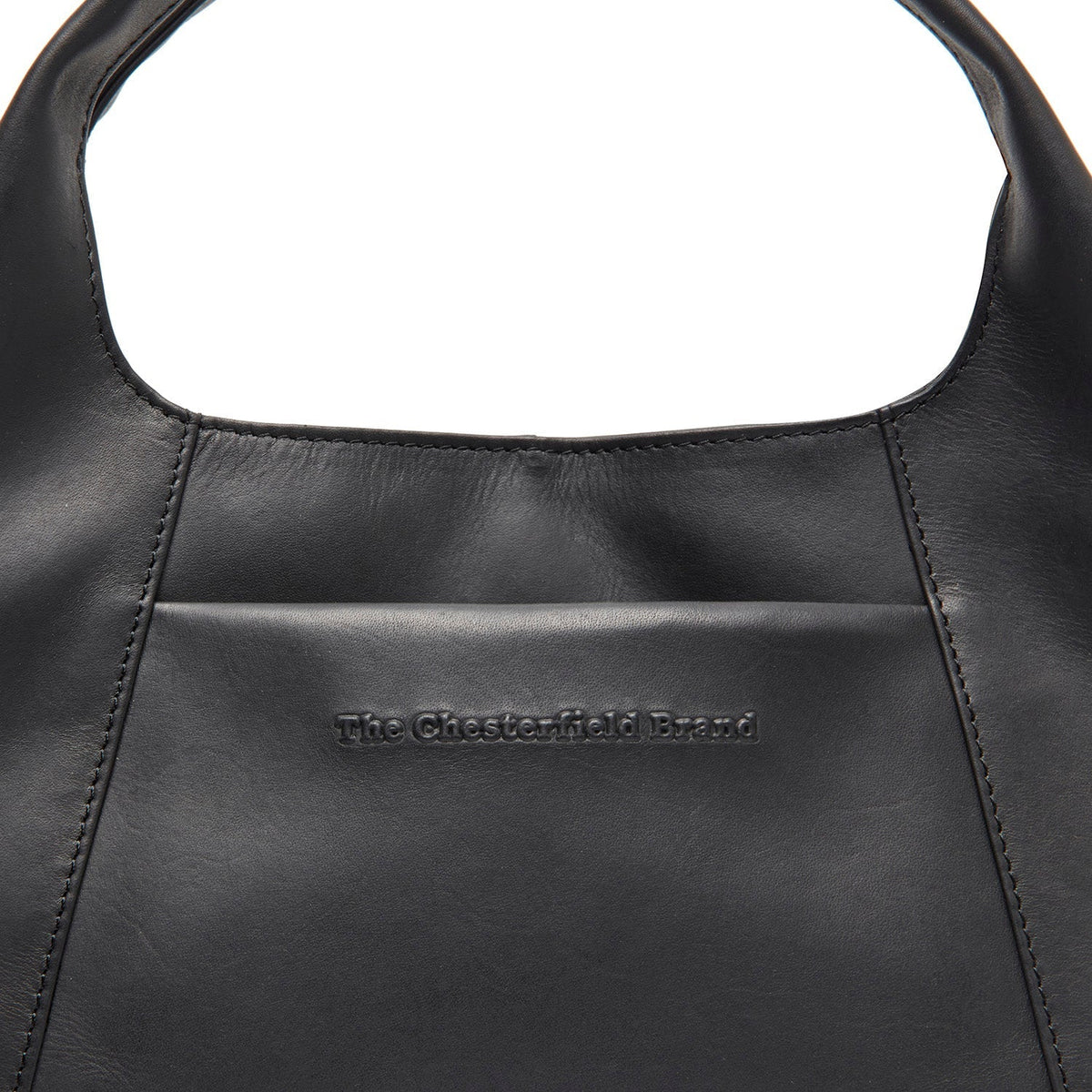 Detailansicht of Classic Collar &amp; Heavy-Duty Zipper Hardware on Salina Full-Grain Leather Handbag für Damen