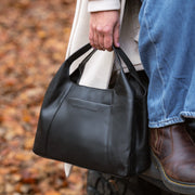 Classic 100% Full-Grain leather Goods - Rückansicht mit passgenauen Schultern &amp; sauberem Saum