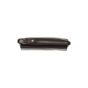 Detailansicht of Classic Collar &amp; Heavy-Duty Zipper Hardware on Violette Full-Grain Leather Key Case für Damen
