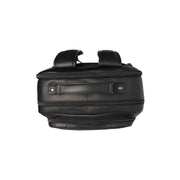 
Solid Antique Brass Hardware & Heavy-Duty Dual Zipper Detail on Lennox Vollnarbenleder-Laptop-Rucksack