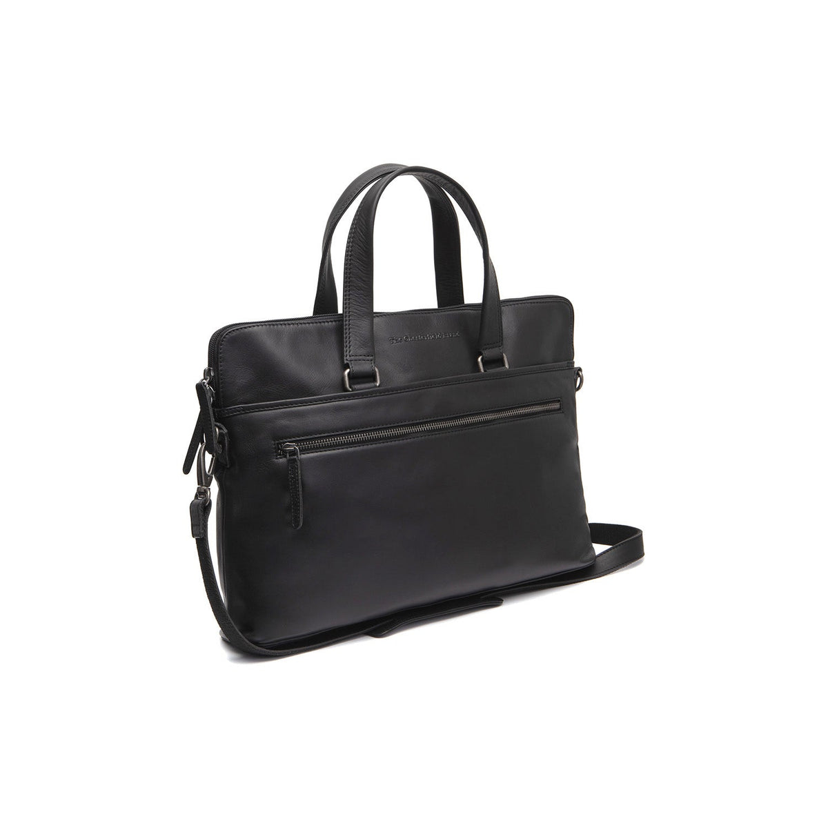 Elvas Full-Grain Leather Laptop Bag für Damen in Classic 100% Full-Grain Leather - Full Exterior Front Profile View | Online Kaufen