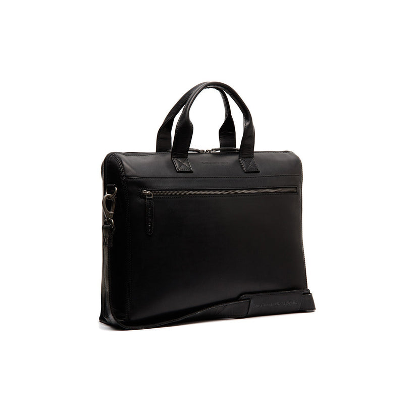 Levanto Full-Grain Leather Laptop Bag in Classic 100% Full-Grain Leather - Full Exterior Front Profile View | Buy Online