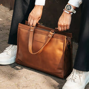 Manly Full-Grain Leather Laptop Bag für Damen – Zusätzliche Produktansicht 2