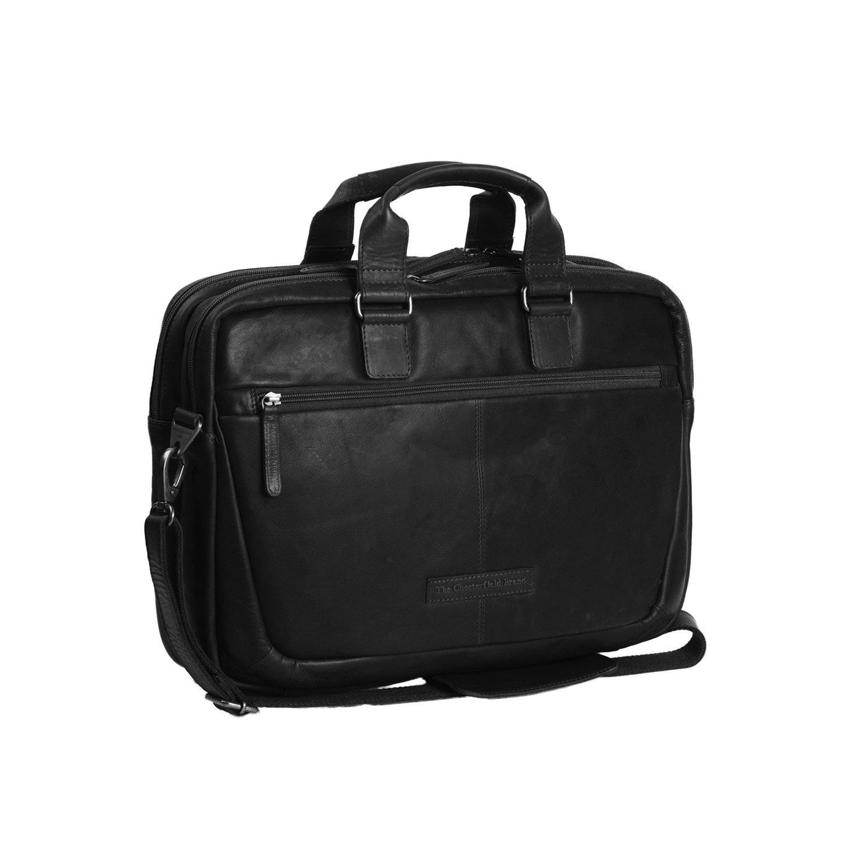 Seth Full-Grain Leather Laptop Bag aus klassischem 100% Vollnarbenleder - Full Exterior Vorderansicht & maßgeschneiderte Silhouette | Online Kaufen