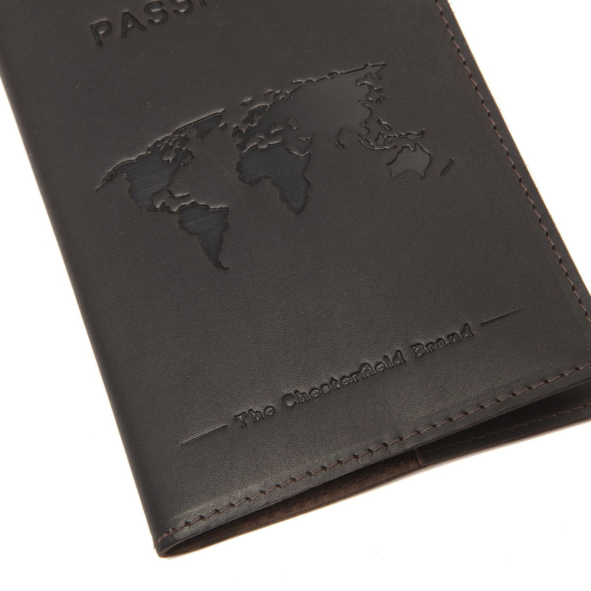 Tailored Rib Cuffs &amp; Hem Craftsmanship Construction Detail on Leather Passport Case für Damen