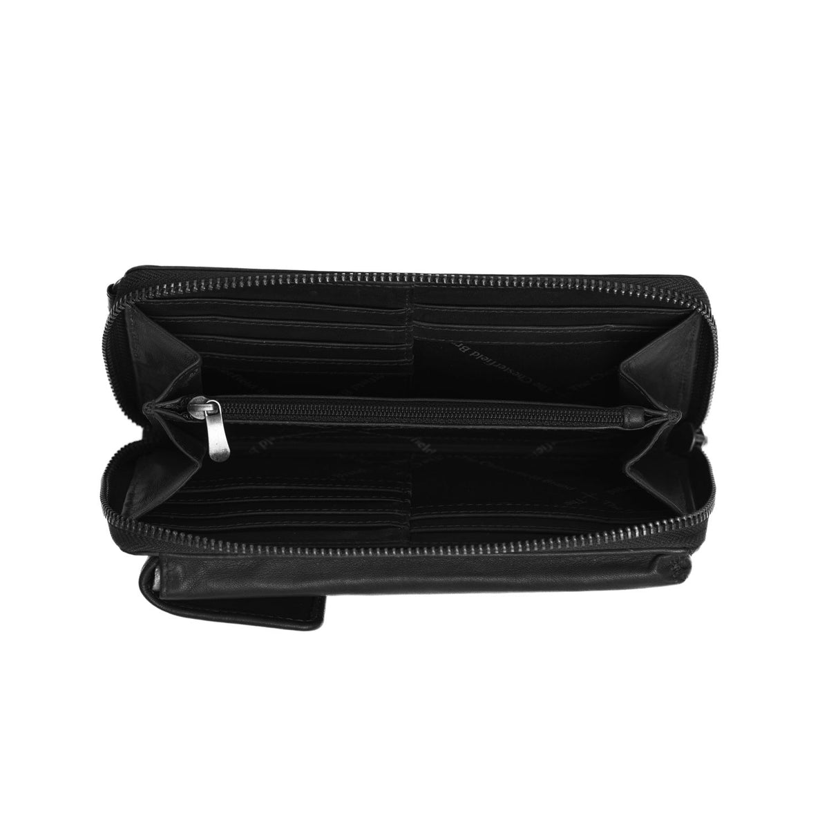 Malaga Full-Grain Leather Phone Bag für Damen - Seitenansicht mit ergonomischem Ärmelschnitt