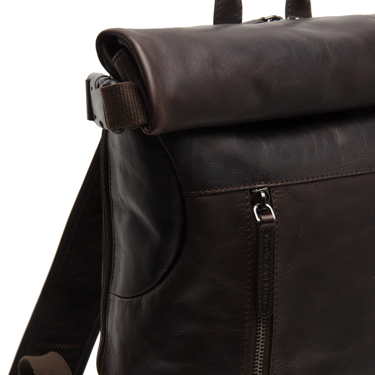 Mazara Full-Grain Leather Roll-top Backpack für Damen – Zusätzliche Produktansicht 2