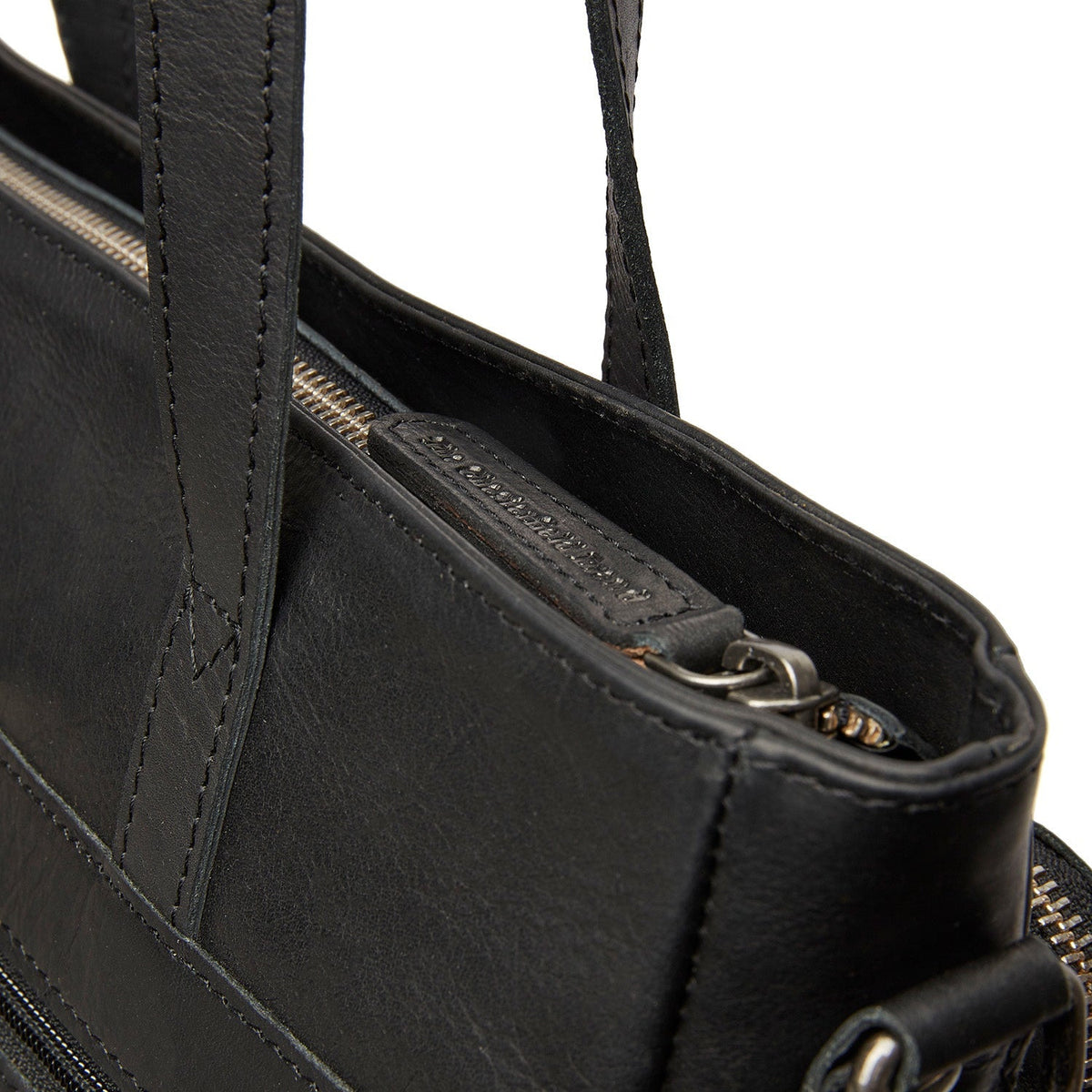 Alicante Full-Grain Leather Shopper für Damen - Structured Side Profile Showing Gusset Depth &amp; Expansion Capacity