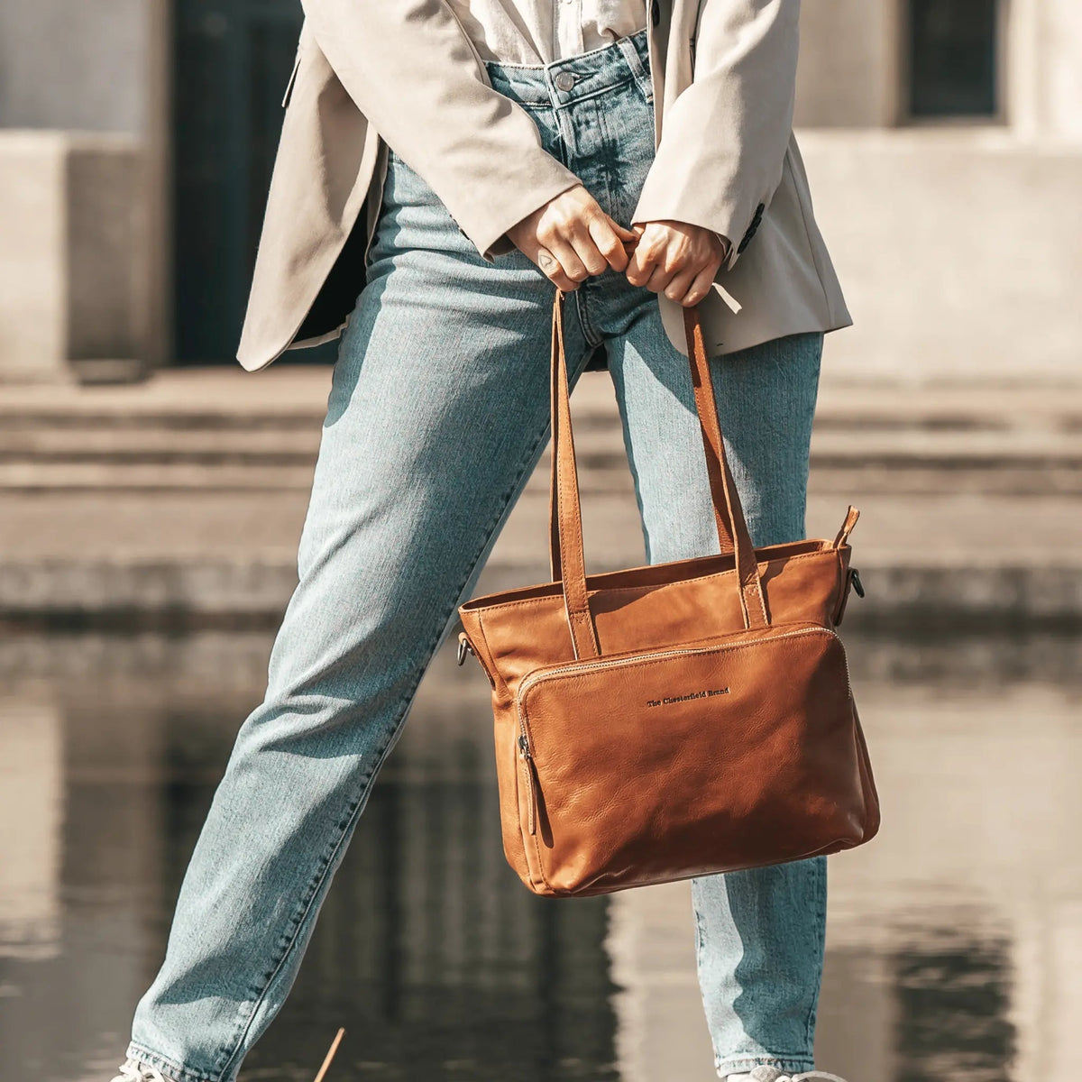 Alicante Full-Grain Leather Shopper für Damen – Zusätzliche Produktansicht 2