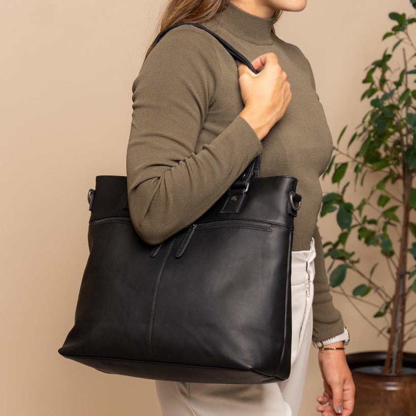Rome Full-Grain Leather Shopper für Damen