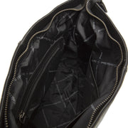 Solid Antique Brass Hardware &amp; Heavy-Duty Dual Zipper Detail on Amelia Full-Grain Leather Shoulder Bag für Damen