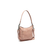 Caroline Full-Grain Leather Shoulder Bag für Damen in Classic 100% Full-Grain Leather - Full Exterior Front Profile View | Online Kaufen
