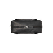 
Solid Antique Brass Hardware & Heavy-Duty Dual Zipper Detail on Fenno Vollnarbenleder-Schultertasche