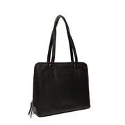 
Flint Vollnarbenleder-Schultertasche aus klassischem 100% Vollnarbenleder - Full Exterior Vorderansicht & maßgeschneiderte Silhouette | Online Kaufen